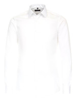 Chemise Redmond SLIM FIT TWILL blanc avec col Kent en coupe étroite