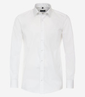 Redmond shirt COMFORT FIT UNI POPELINE white with Kent collar in classic cut