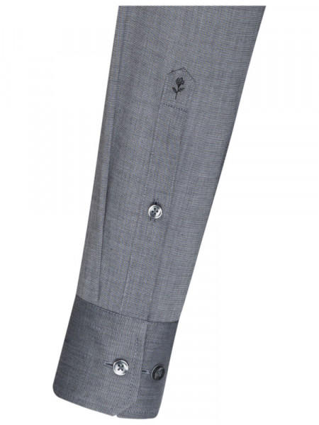 SEIDENSTICKER Regular Fit Hemd Anthrazit Business Kent Fil à Fil - Ansicht 1