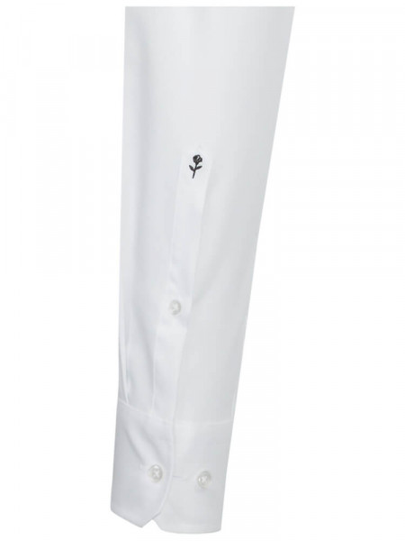 SEIDENSTICKER Slim Fit Hemd Weiß Business Kent Struktur - Ansicht 1