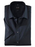 OLYMP shirt BODY FIT UNI STRETCH dark blue with New York Kent collar in narrow cut