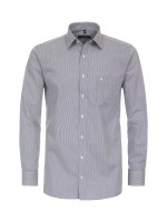 Chemise CasaModa COMFORT FIT UNI POPELINE bleu foncé avec col Kent en coupe classique