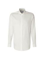 Seidensticker Hemd REGULAR FIT TWILL beige mit Business Kent Kragen in moderner Schnittform