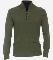 Ponticello Redmond REGULAR FIT MAGLIA verde con Colletto stand-up collar in taglio classico