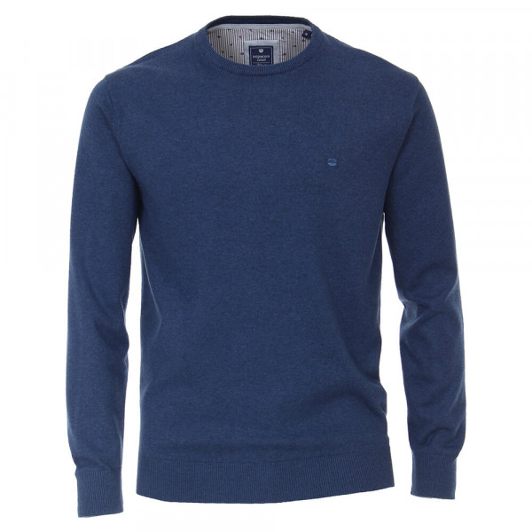 Redmond Pullover mittelblau in klassischer Schnittform