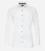 Camicia CasaModa COMFORT FIT STRUTTURA bianco con Kent collar in taglio classico