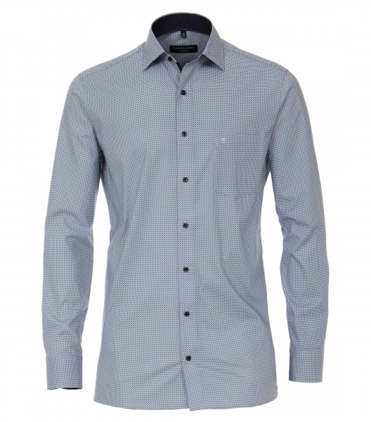 CASAMODA Hemd MODERN FIT PRINT hellblau mit Kent Kragen in moderner Schnittform