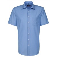 Camisa Seidensticker REGULAR FIL À FIL azul medio con cuello Business Kent de corte moderno