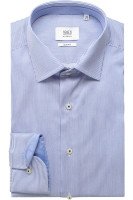 Camisa Eterna SLIM FIT TWILL azul medio con cuello Clásico Kent de corte estrecho