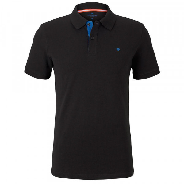 Tom Tailor Poloshirt schwarz in klassischer Schnittform