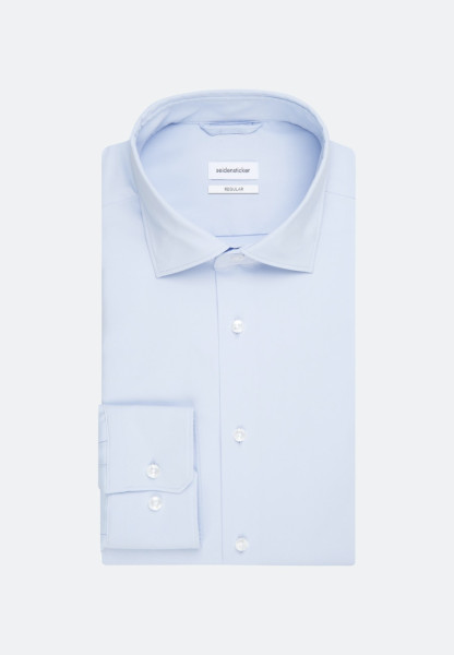 Seidensticker Hemd REGULAR FIT UNI STRETCH hellblau mit Kent Kragen in klassischer Schnittform