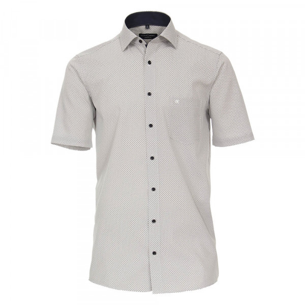CASAMODA Hemd COMFORT FIT UNI POPELINE grau mit Kent Kragen in klassischer Schnittform