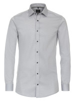 Camicia Venti BODY FIT STRUTTURA grigio con Kent collar in taglio moderno