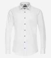 Camicia Redmond SLIM FIT TWILL bianco con Kent collar in taglio stretto