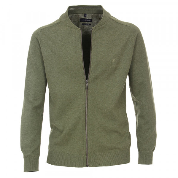 CASAMODA Strickjacke dunkelgrün in klassischer Schnittform