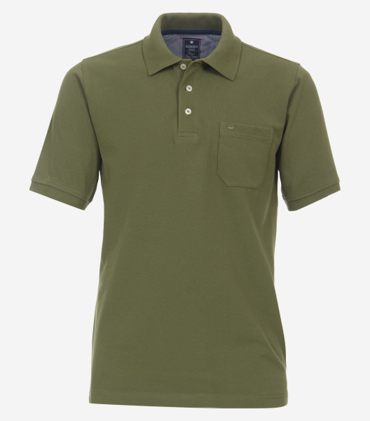 Redmond Poloshirt REGULAR FIT JERSEY grün mit Stehkragen Kragen in klassischer Schnittform