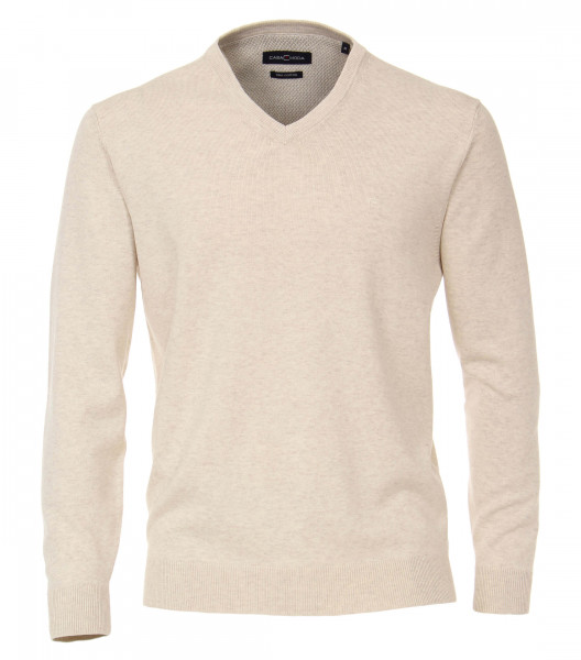 CASAMODA Pullover beige in klassischer Schnittform