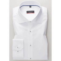 Camicia Eterna MODERN FIT UNI STRETCH bianco con Kent classico collar in taglio moderno