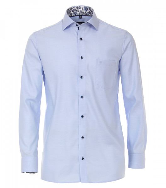 CASAMODA Hemd COMFORT FIT STRUKTUR hellblau mit Kent Kragen in klassischer Schnittform