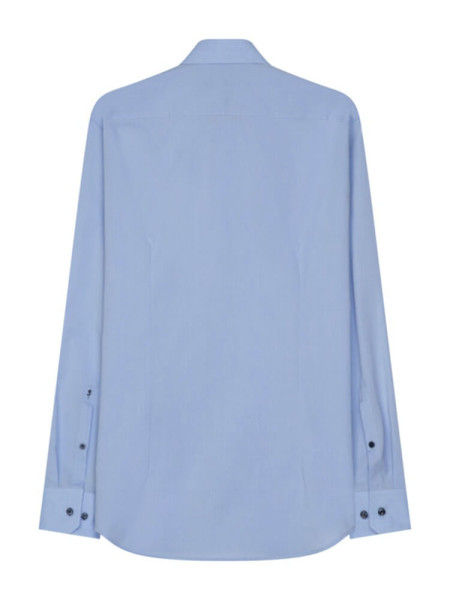 SEIDENSTICKER Tailored Fit Hemd Hellblau Business Kent Fil à Fil