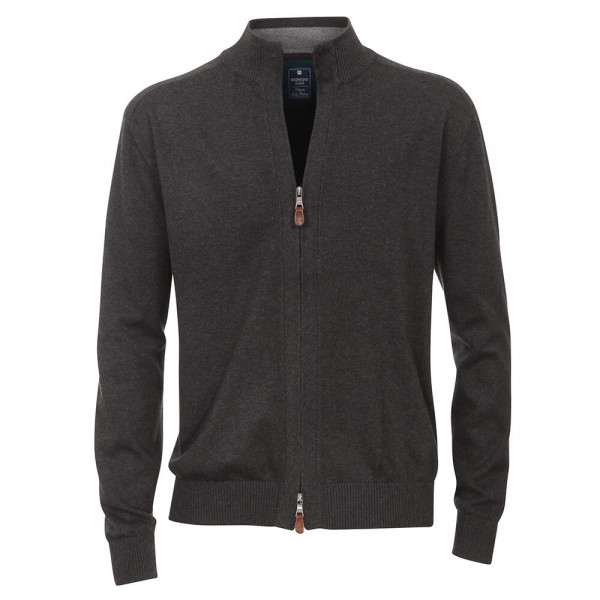 Cardigan Redmond antracite in taglio classico