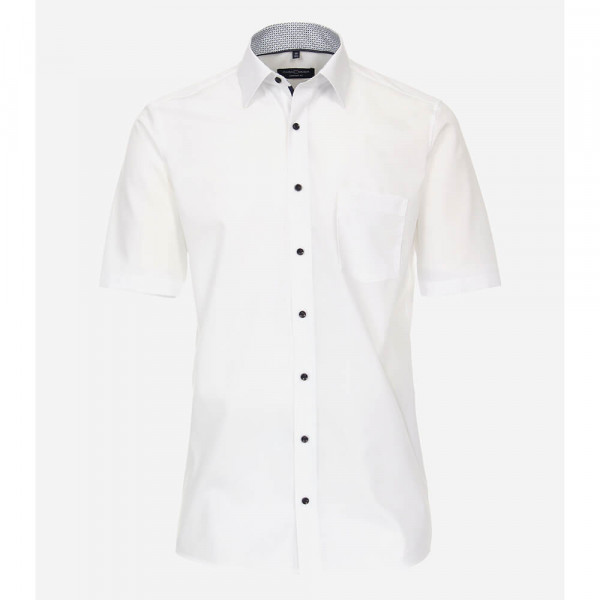 CASAMODA Hemd COMFORT FIT UNI POPELINE weiss mit Kent Kragen in klassischer Schnittform