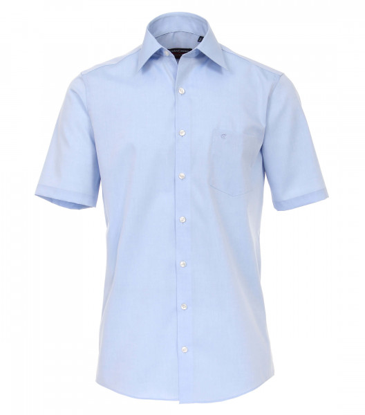 Chemise CASAMODA COMFORT FIT UNI POPELINE bleu clair avec col Kent en coupe classique