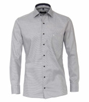 CASAMODA Hemd MODERN FIT STRUKTUR dunkelblau mit Kent Kragen in moderner Schnittform