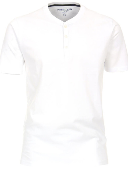 Maglietta Redmond REGULAR FIT JERSEY bianco con Collo rotondo collar in taglio classico