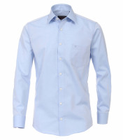 Camisa CASAMODA MODERN FIT UNI POPELINE azul claro con cuello Kent de corte moderno