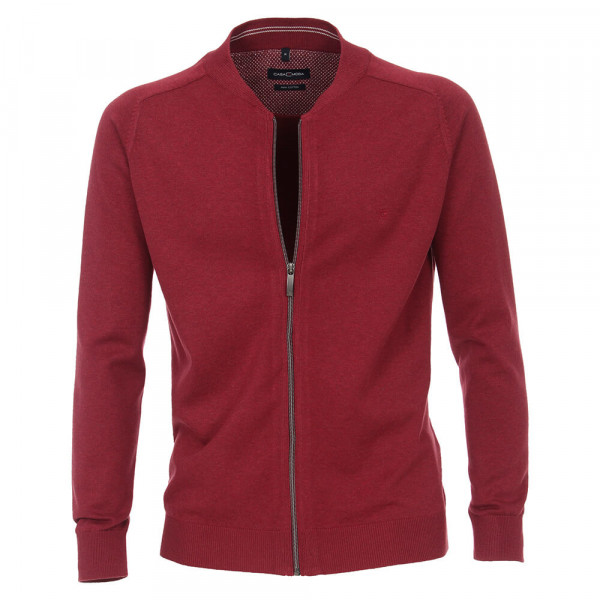 CASAMODA Strickjacke dunkelrot in klassischer Schnittform