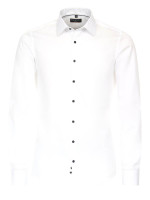 Camisa Redmond SLIM FIT TWILL blanco con cuello Kent de corte estrecho