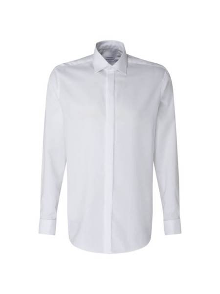 Camicia Seidensticker MODERN STRUTTURA bianco con Business Kent collar in taglio moderno
