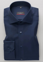 Eterna overhemd MODERN FIT TWILL donkerblauw met Klassieke Kentkraag in moderne snit