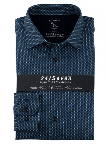 OLYMP No. Six 24/Seven super slim jersey overhemd