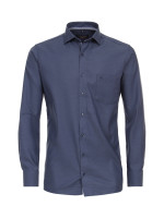 Camisa CASAMODA MODERN FIT UNI POPELINE azul oscuro con cuello Kent de corte moderno