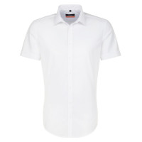 Camicia Seidensticker SLIM FIT UNI POPELINE bianco con Business Kent collar in taglio stretto