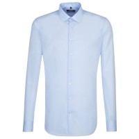 Camisa Seidensticker X-SLIM FIL À FIL azul claro con cuello Business Kent de corte súper estrecho