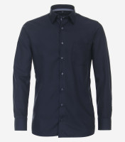 Camicia CasaModa COMFORT FIT STRUTTURA blu scuro con Kent collar in taglio classico