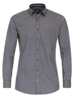 Redmond shirt REGULAR FIT PRINT yellow with Kent collar in classic cut