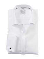 Olymp shirt BODY FIT UNI POPELINE white with New York Kent collar in narrow cut