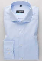 Camicia Eterna SLIM FIT TWILL azul claro con cuello Seccionado  de corte estrecho