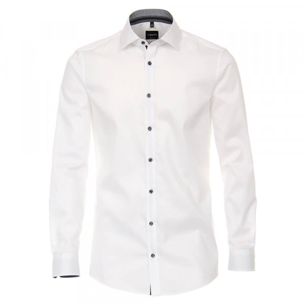 Camicia Venti BODY FIT TWILL bianco con Kent collar in taglio stretto