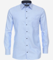 CasaModa Hemd COMFORT FIT DOBBY hellblau mit Kent Kragen in klassischer Schnittform