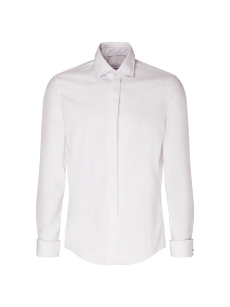 Camisa Seidensticker SLIM TWILL blanco con cuello Business Kent de corte estrecho