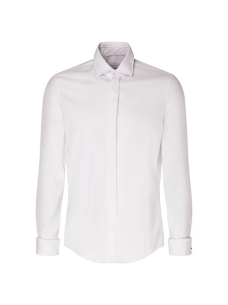 Seidensticker shirt SLIM TWILL white with Business Kent collar in narrow cut