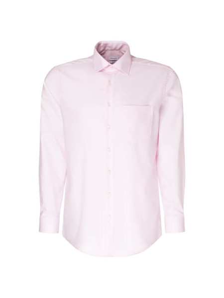Camisa Seidensticker MODERN TWILL roza con cuello Business Kent de corte moderno