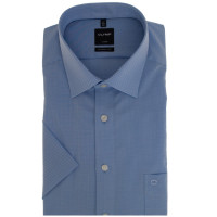 Camicia OLYMP Luxor modern fit OFFICE azzurro con Nuovo Kent collar in taglio moderno