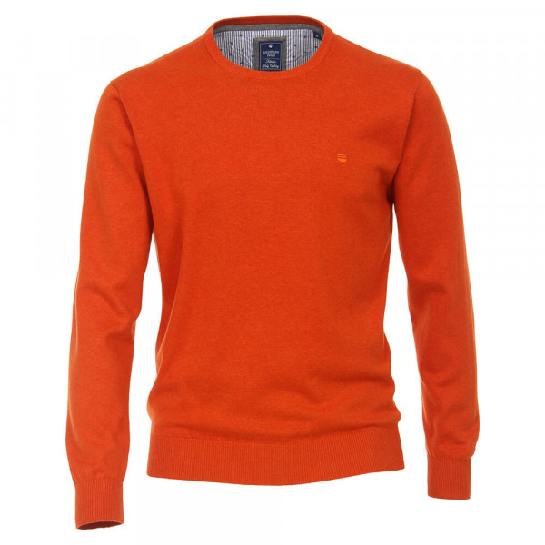 Redmond Pullover orange in klassischer Schnittform