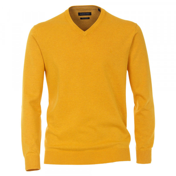 CASAMODA Pullover gelb in klassischer Schnittform